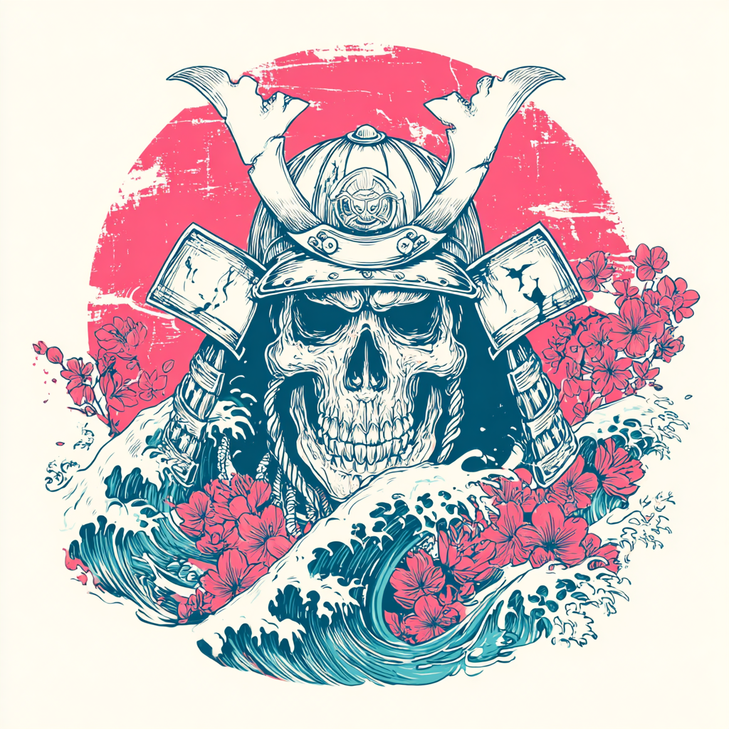 Ukiyo-e Skull & Legends: Prompt Vetorial para Estampas - Imagem 20
