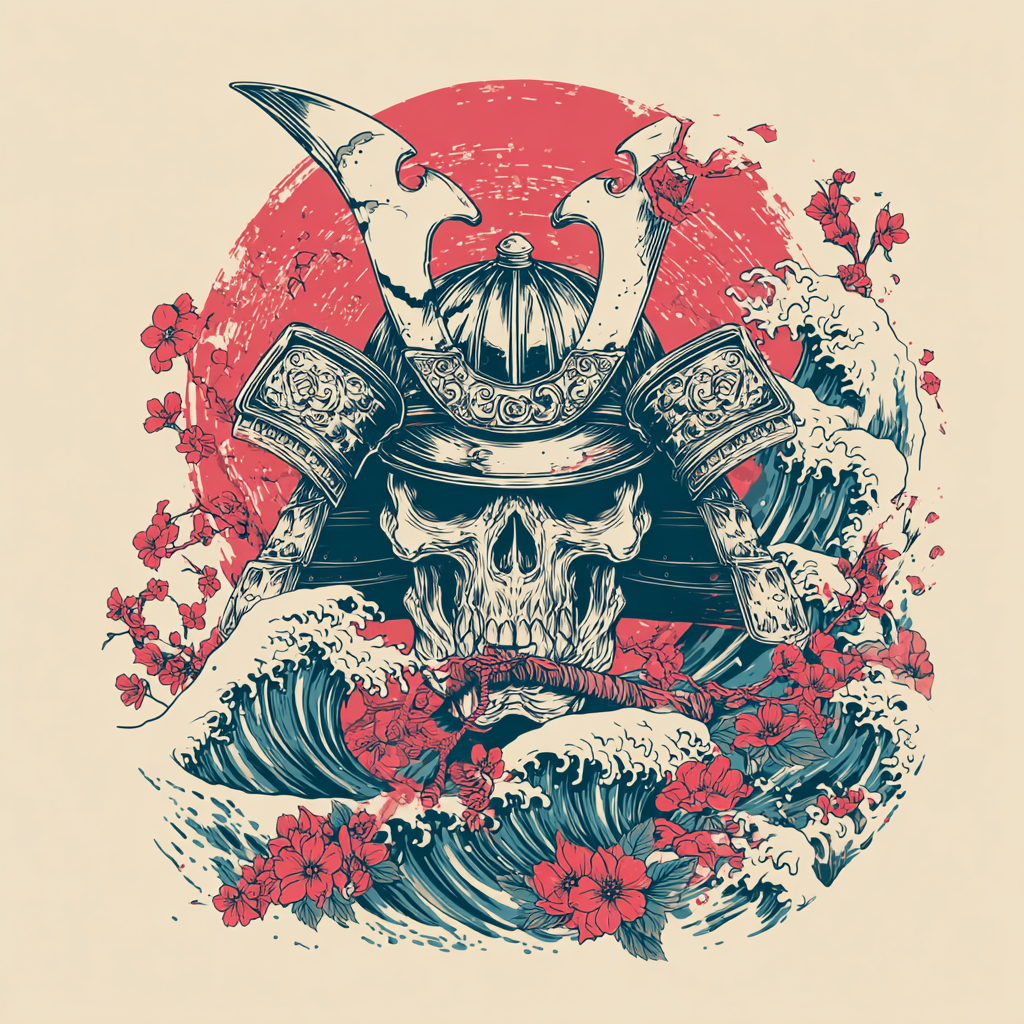 Ukiyo-e Skull & Legends: Prompt Vetorial para Estampas - Imagem 21